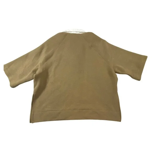 REISS Gaia Camel Tan Interlock Contrast Collar Sweater Top Womens M - Picture 8 of 14